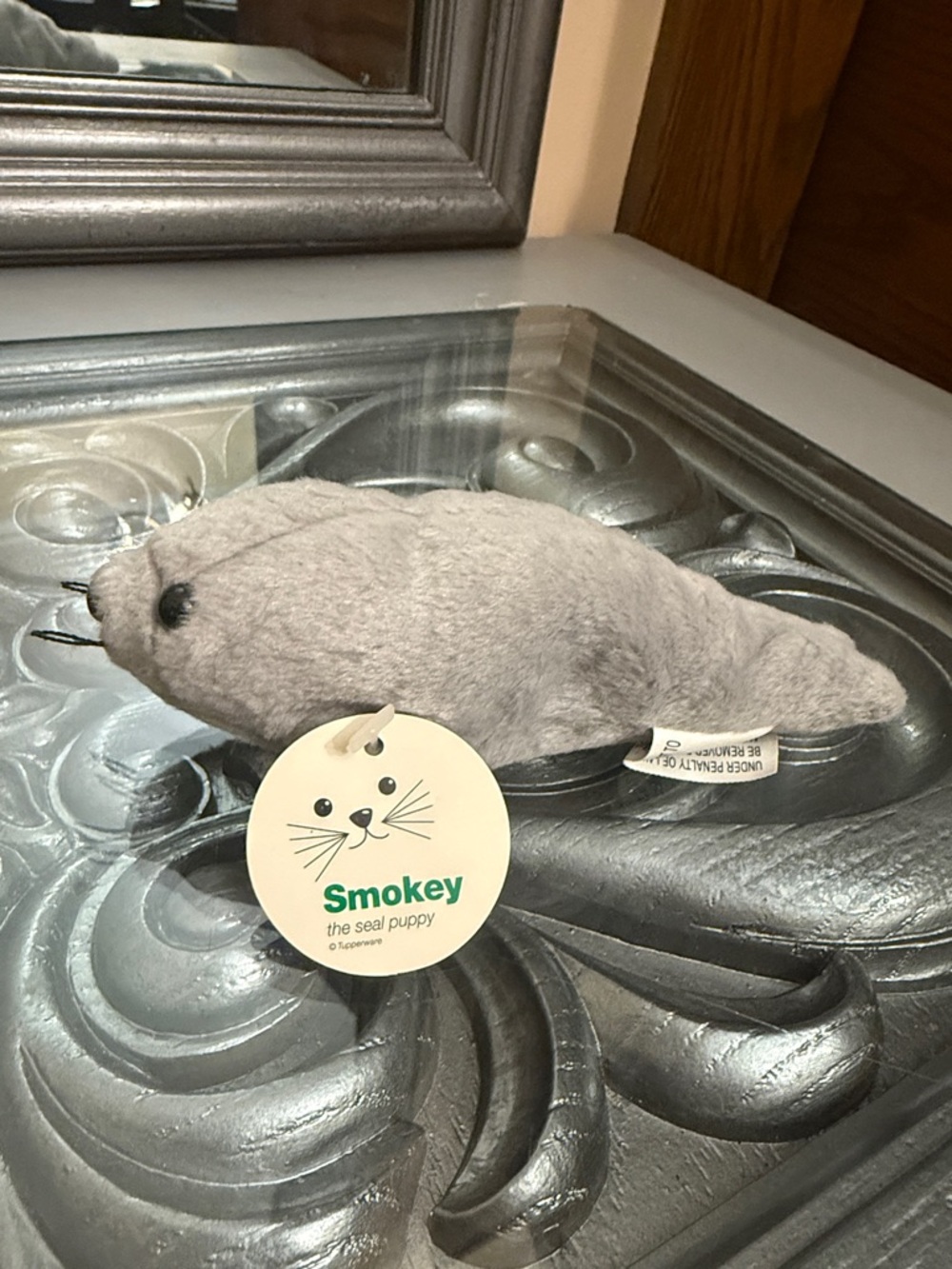 Tupperware Smokey the Seal Puppy Gray Plush
